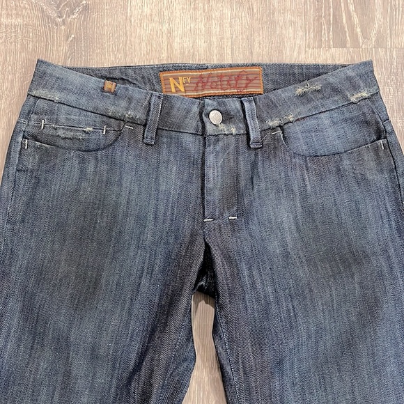 Y2K Vintage NOTIFY Designer Jeans Low Rise Seamless Straight Leg - Picture 3 of 5